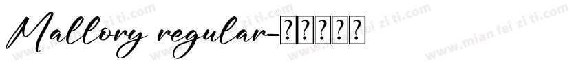 Mallory regular字体转换